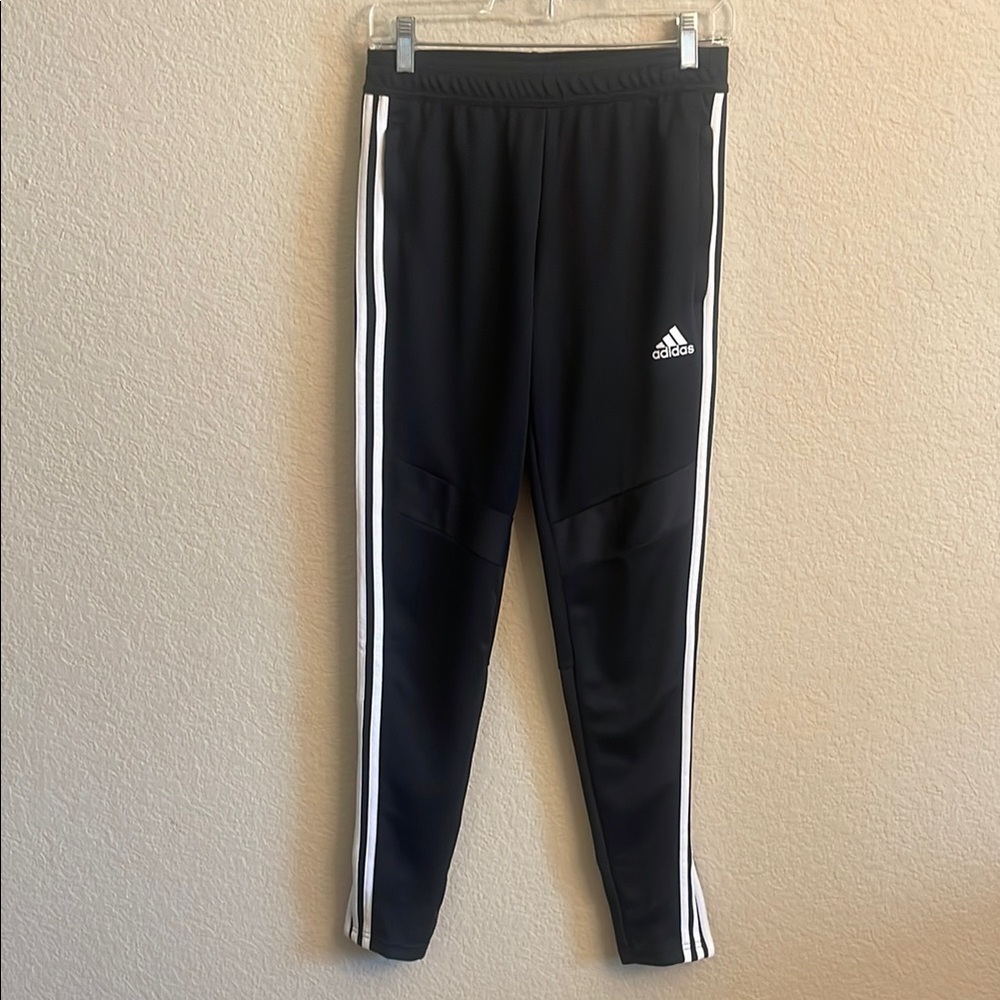 Women’s Adidas Black and White Joggers with Iconic Stripes
